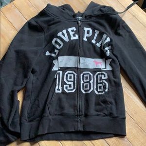 Black PINK hoodie zip up